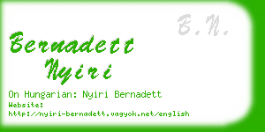 bernadett nyiri business card